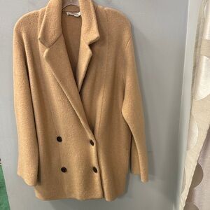 Vince Classic Camel Double-Breasted Pea Coat